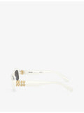 Miu Miu rectangle-frame acetate sunglasses MU 08ZS, imported from the UK