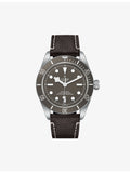 Tudor Black Bay 58 sterling-silver and leather watch 39mm - British product