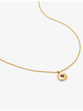 Monica Vinader amethyst pendant necklace in gold vermeil, imported from the UK