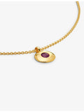 Monica Vinader 18ct gold vermeil ruby pendant, UK version