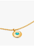 Monica Vinader turquoise pendant necklace in 18ct gold vermeil - British product