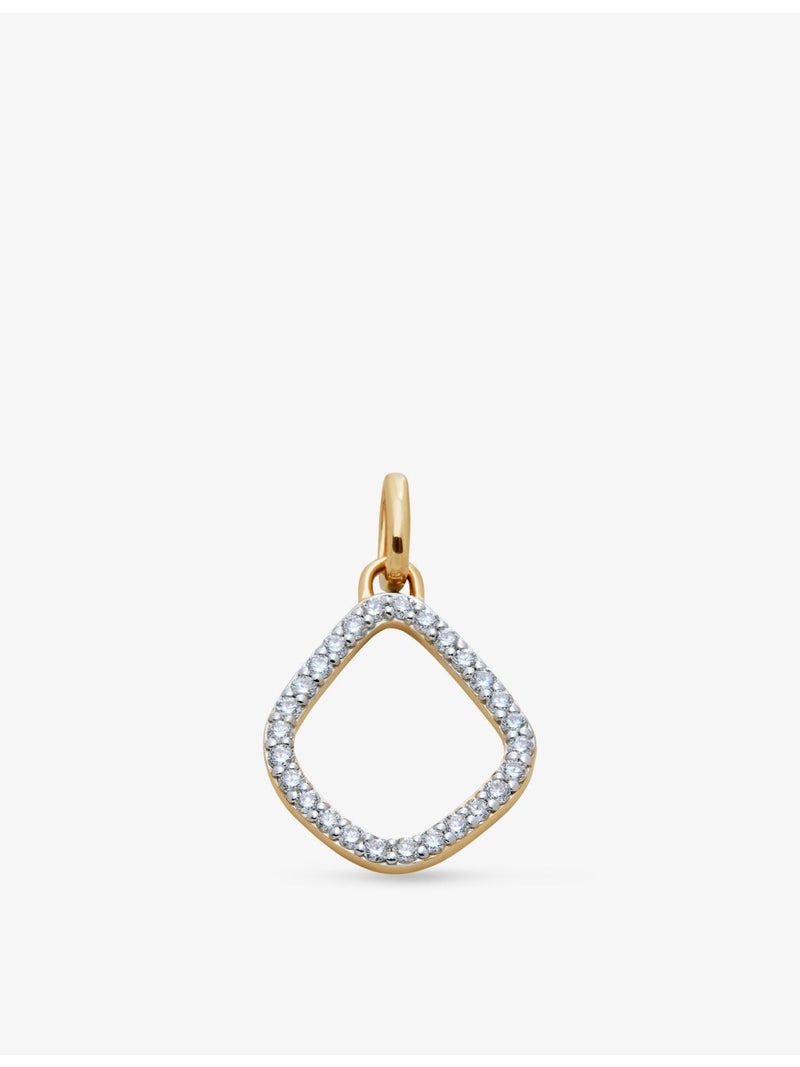 Monica Vinader yellow gold kite pendant lab-grown diamond, imported from the UK