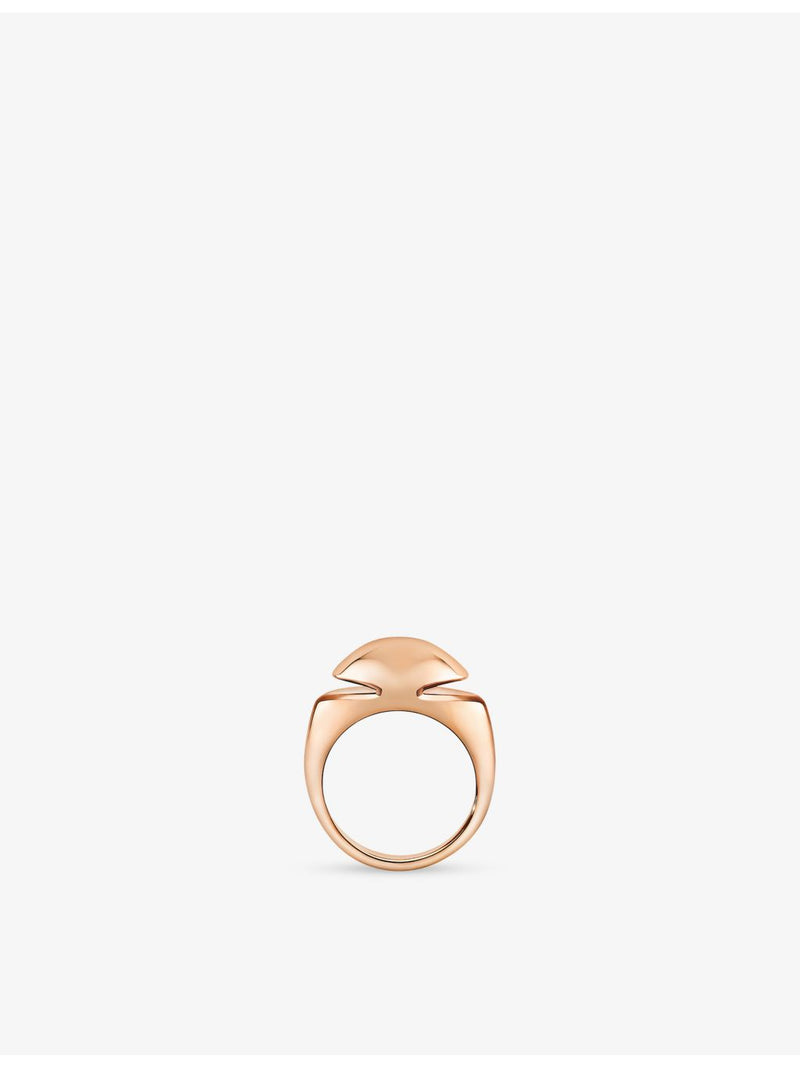 Bulgari Cabochon 18ct rose-gold designer ring, UK version