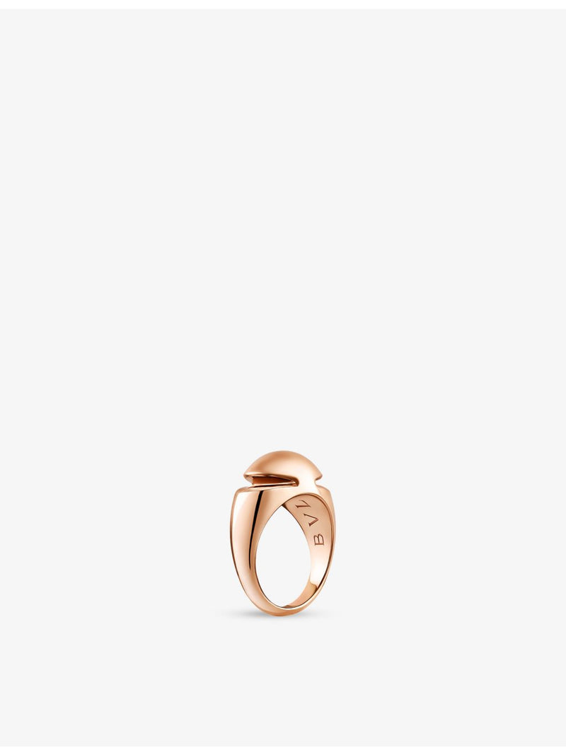 Bulgari Cabochon 18ct rose-gold designer ring, UK version