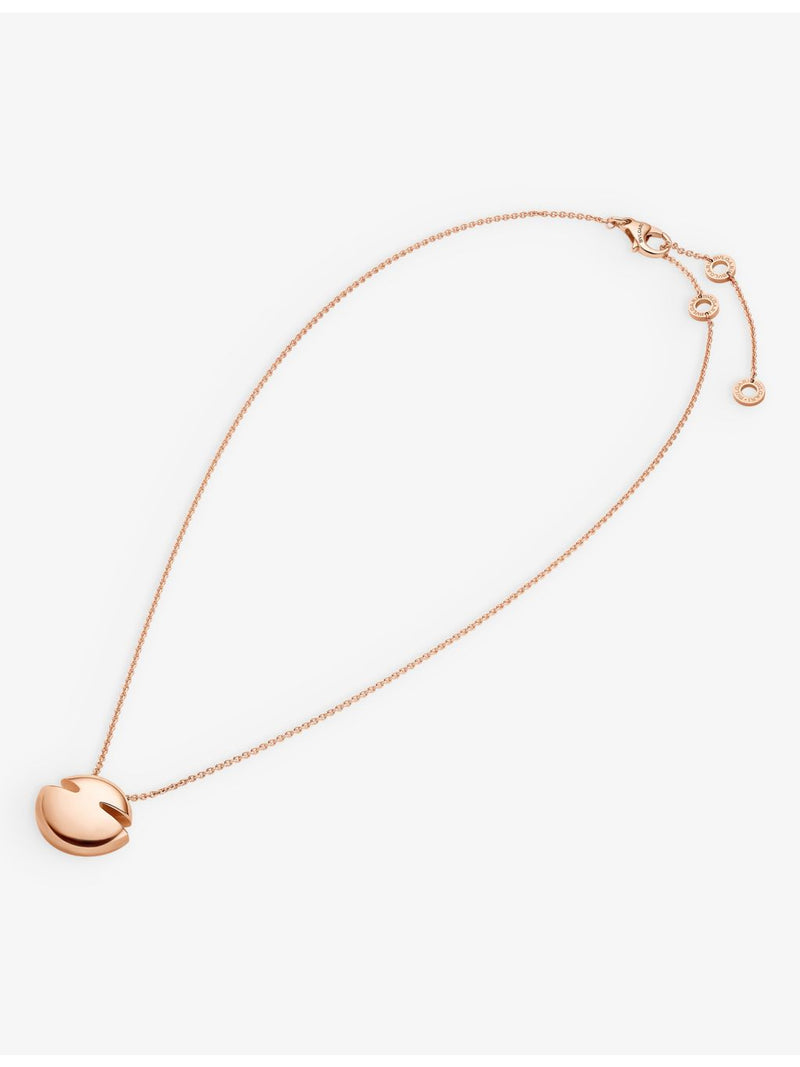 Bulgari Cabochon 18ct rose-gold pendant necklace, imported from the UK
