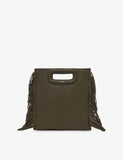 Maje Fringed-Trim Leather Cross-Body Bag