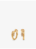 Bvlgari Serpenti Viper 18ct yellow gold diamond hoop earrings (British brand)