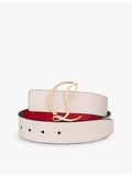 Christian Louboutin logo-buckle leather belt 3.5cm - British product