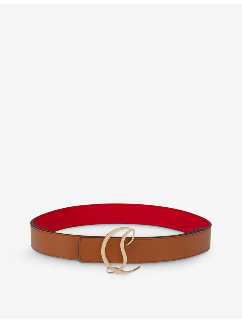 Christian Louboutin CL logo-buckle leather belt 35mm - British product