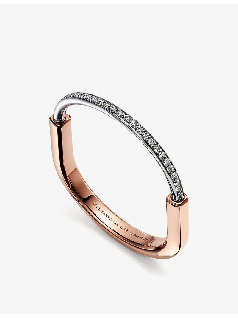 Tiffany & Co. Lock diamond bangle 18ct gold, imported from the UK