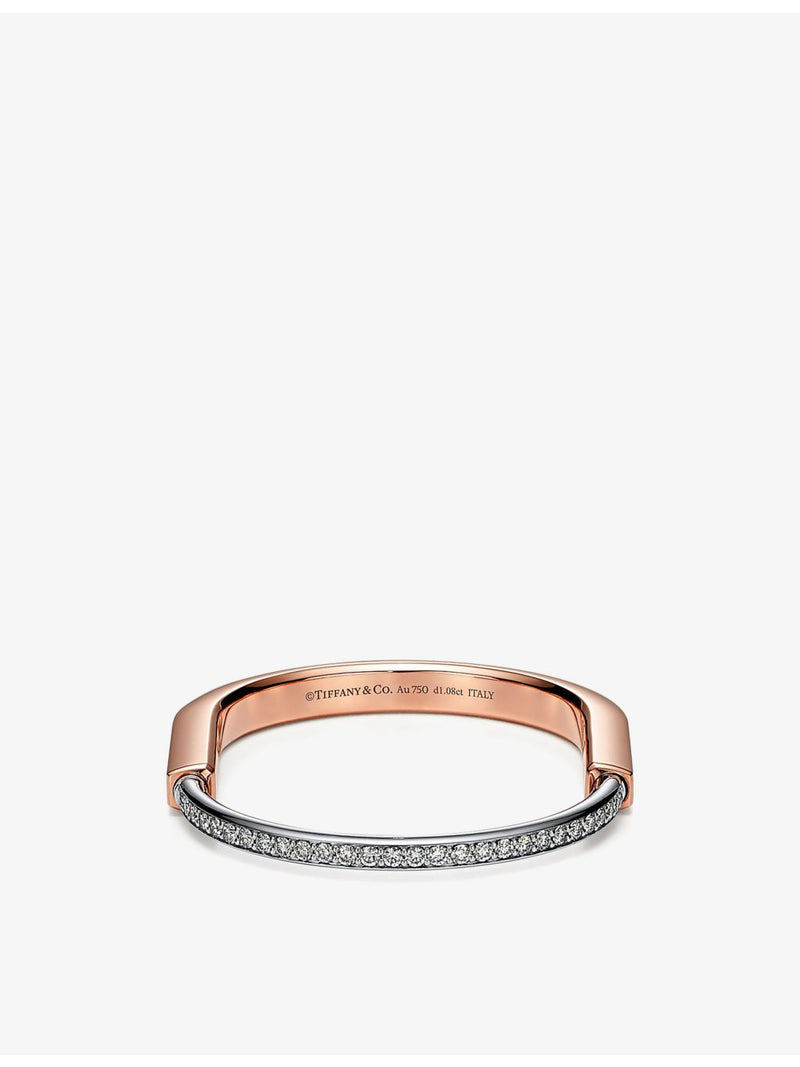 Tiffany & Co. Lock diamond bangle 18ct gold, imported from the UK