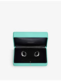 Tiffany & Co. 18ct white-gold diamond hoop earrings, imported from the UK
