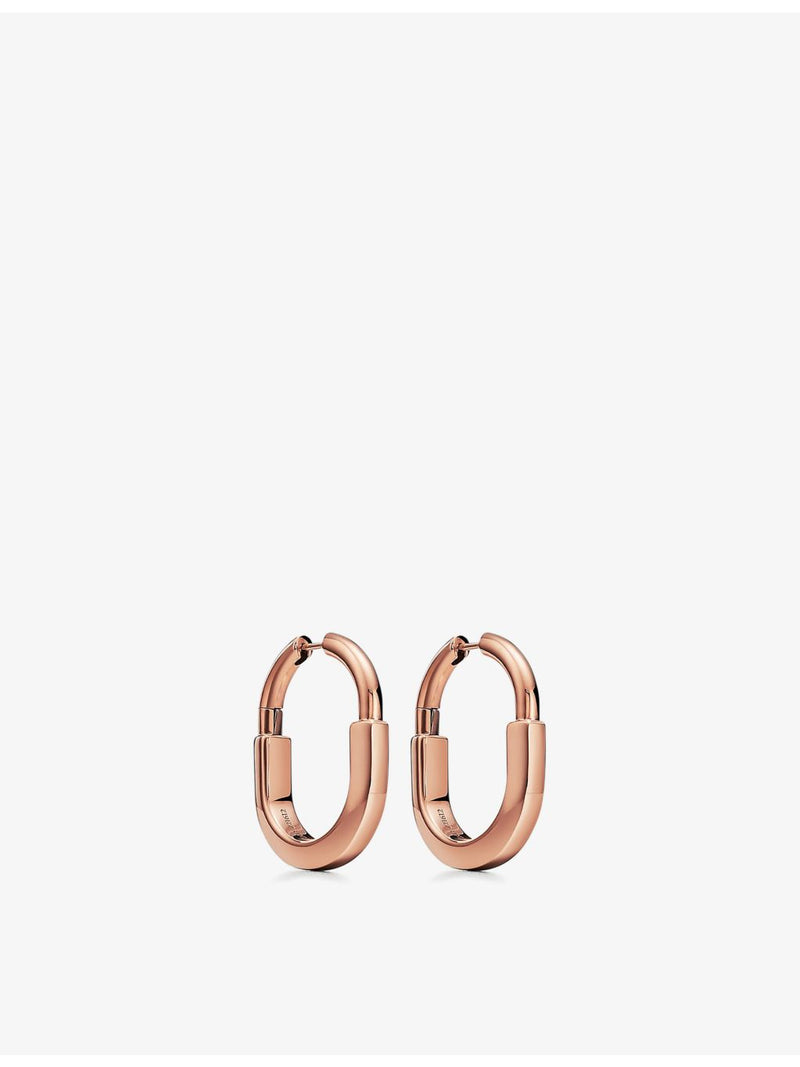 Tiffany & Co. Lock rose gold earrings medium, imported from the UK
