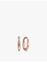 selfridges Tiffany & Co. Lock 18ct Rose-Gold Earrings Medium- Buy online at McGrocer