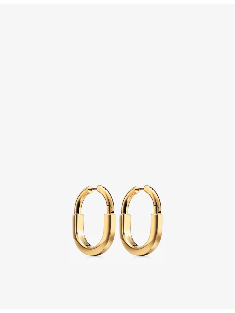 Tiffany & Co. Lock 18ct yellow-gold earrings medium, UK version