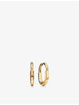 selfridges Tiffany & Co. Lock 18ct Yellow-Gold Earrings, Medium- Buy online at McGrocer