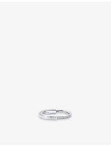 selfridges Tiffany & Co. Tiffany Lock 18ct Rose Gold 0.17ct Diamond Ring- Buy online at McGrocer