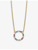 selfridges Sif Jakobs Biella Grande 18ct Gold-Plated Sterling Silver and Zirconia Pendant Necklace- Buy online at McGrocer