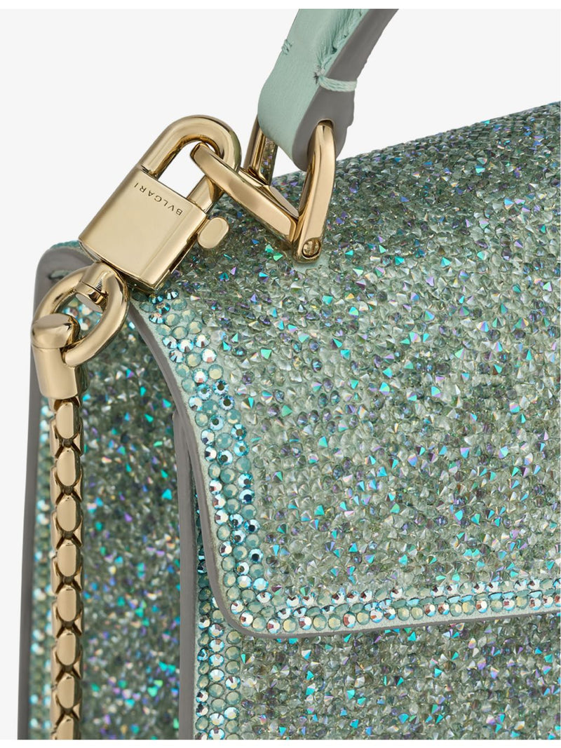 Bvlgari Serpenti Forever mini suede handbag with crystal embellishment (British brand)