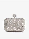 Jimmy Choo Cloud crystal-embellished suede clutch bag, UK version