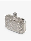 Jimmy Choo Cloud crystal-embellished suede clutch bag, UK version