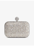 Jimmy Choo Cloud crystal-embellished suede clutch bag, UK version