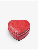 selfridges Aspinal of London Heart-Shaped Leather Ring Box- Buy online at McGrocer