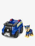 Paw Patrol Chase vehicle playset with pup figure (British brand)