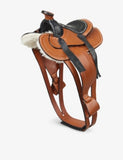 Lemieux mini western leather toy pony saddle, UK version