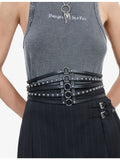 The Kooples stud-embellished leather corset belt (British brand)