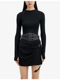 The Kooples stud-embellished leather corset belt (British brand)