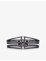 selfridges The Kooples Stud-Embellished Leather Corset Belt Width 11cm- Buy online at McGrocer