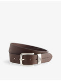 Emporio Armani logo-embossed leather belt 106cm - British product