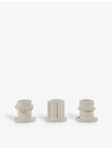 selfridges Serax Marie Michielssen Stoneware Candle Holders Set of Three- Buy online at McGrocer