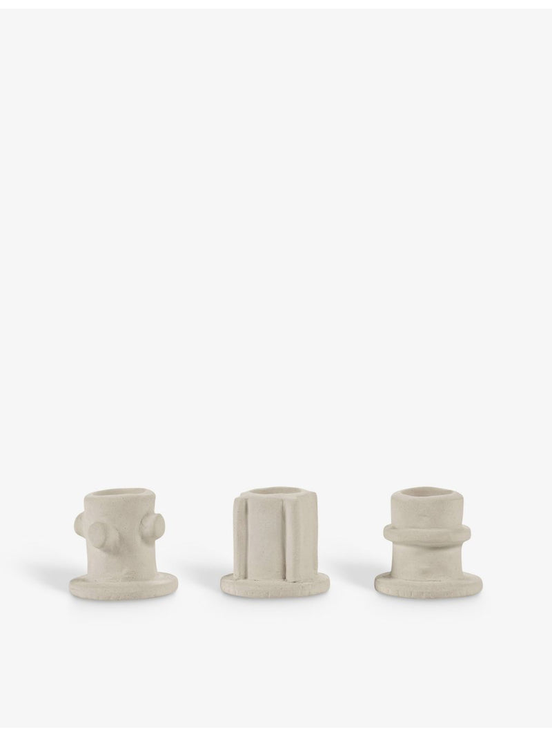 Serax stoneware candle holders set of three - British product