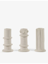 selfridges Serax Molly Stoneware Candle Holders Set of Three- Buy online at McGrocer