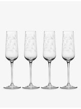 selfridges Serax x Marni Midnight Flowers Champagne Flute Glasses, Set of Four- Buy online at McGrocer