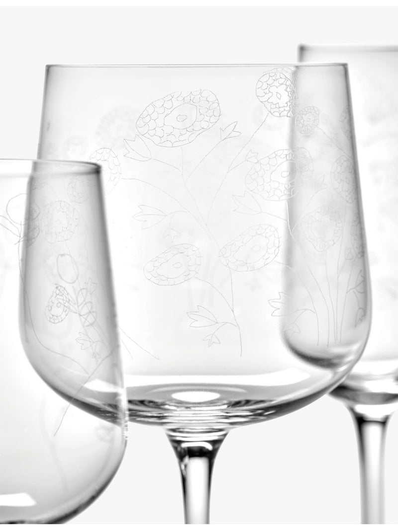 Serax Marni Midnight Flowers glasses set of four, imported from the UK