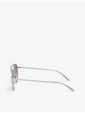 Oliver Peoples Rivetti pilot titanium sunglasses with 5.5cm lenses (British brand)
