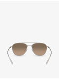 Oliver Peoples Rivetti pilot titanium sunglasses with 5.5cm lenses (British brand)
