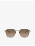 Oliver Peoples Rivetti pilot titanium sunglasses with 5.5cm lenses (British brand)
