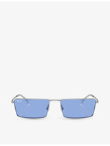 selfridges Ray-Ban Emy Rectangle-Frame Metal Sunglasses- Buy online at McGrocer