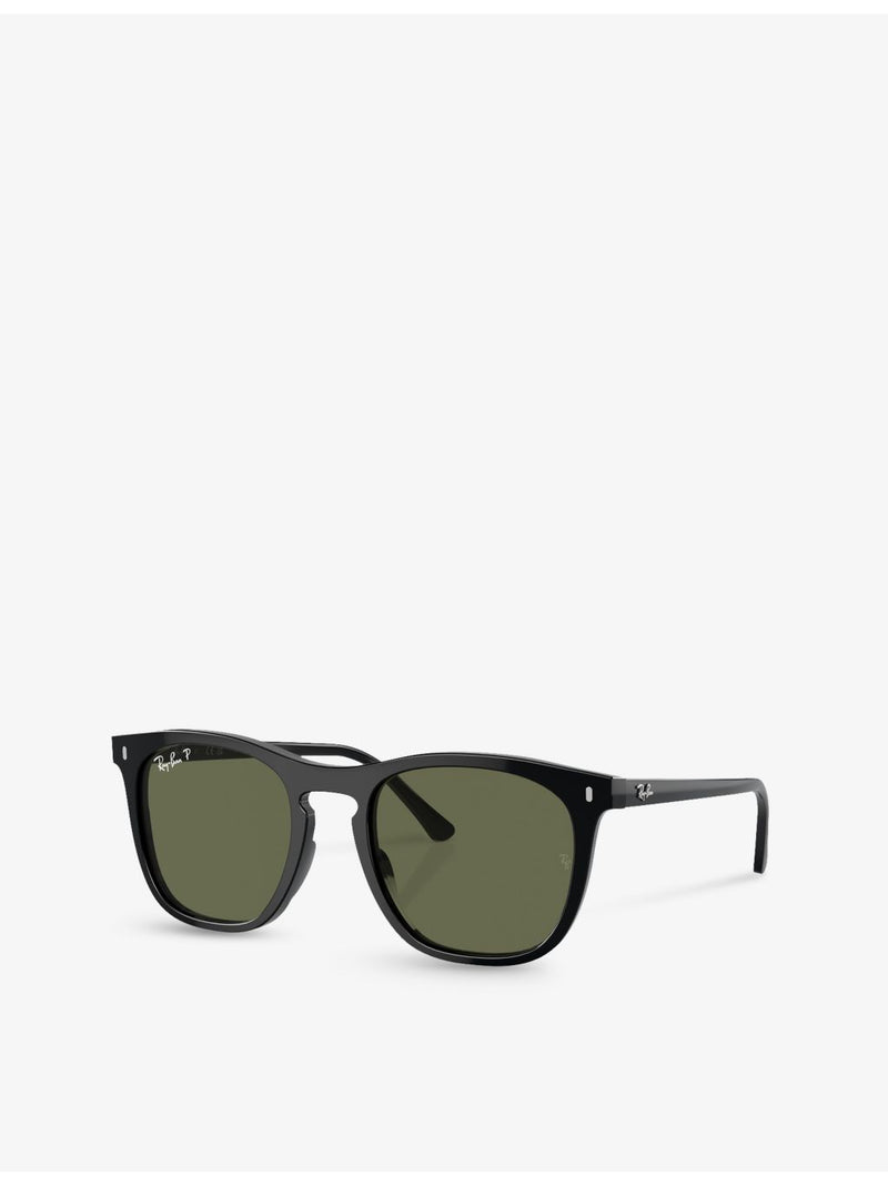 Ray-Ban RB2210 square-frame acetate sunglasses, imported from the UK