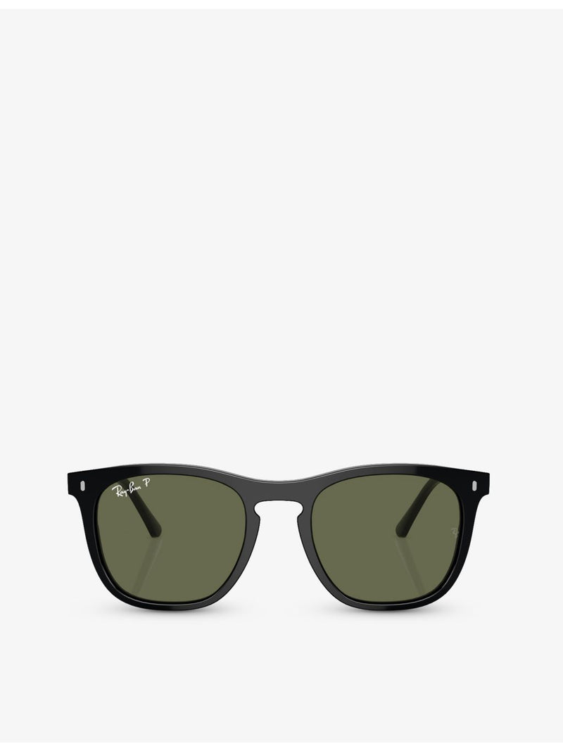 Ray-Ban RB2210 square-frame acetate sunglasses, imported from the UK