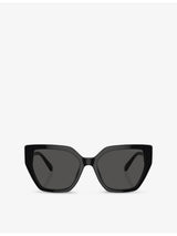 selfridges Swarovski Irregular-Frame Acetate Sunglasses- Buy online at McGrocer