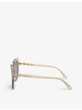 Swarovski SK6016 irregular-frame acetate sunglasses, imported from the UK