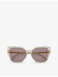 Swarovski SK6016 irregular-frame acetate sunglasses, imported from the UK