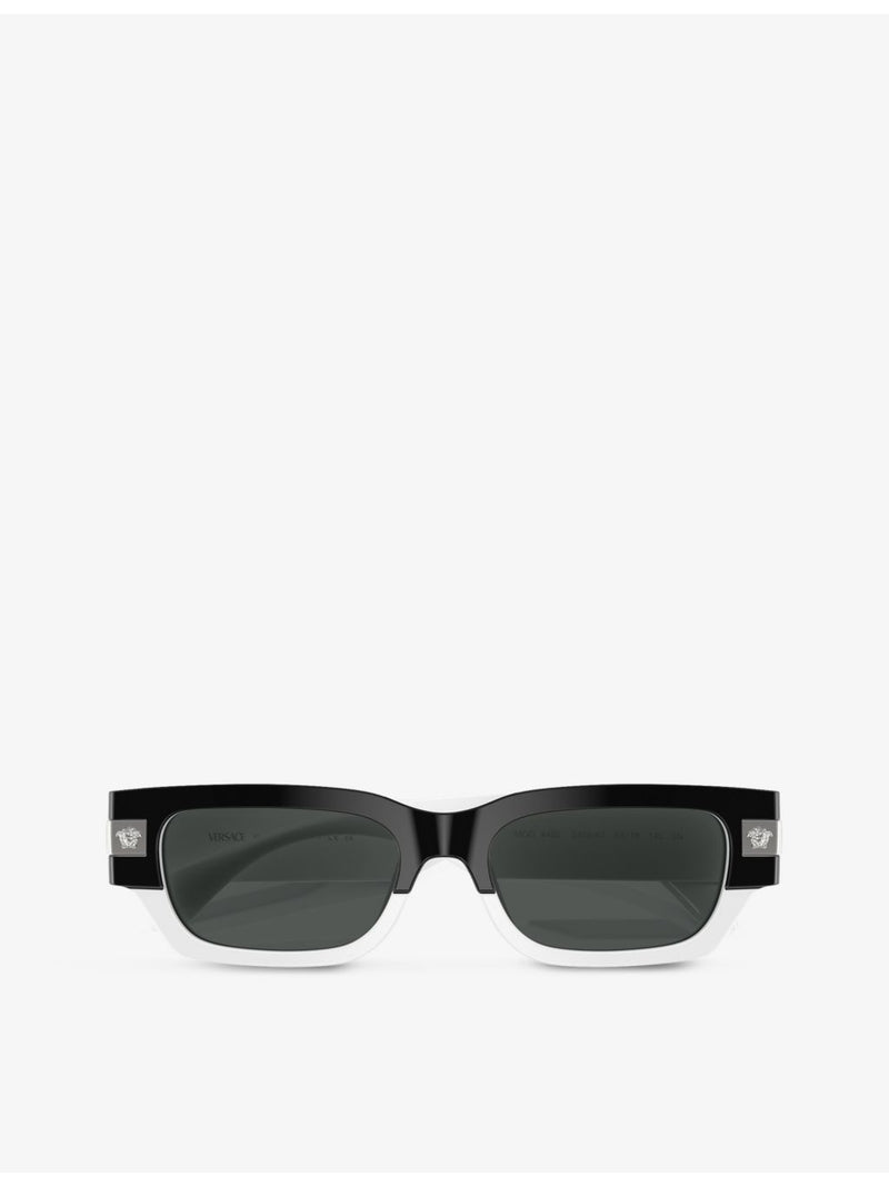 Versace VE4465 rectangle frame acetate sunglasses - British product