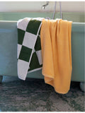 HAY check-pattern cotton bath mat 50cm x 90cm - British product