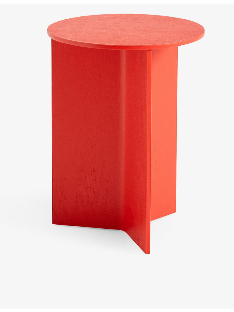 HAY slit round powder-coated steel side table 35cm, UK version